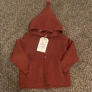 ZARA RUSK HOODED SWEATER | 12-18M
